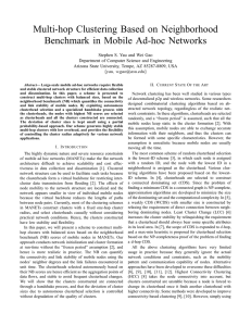 Multi-hop Clustering Based on Neighborhood Benchmark in Mobile Ad-hoc Networks