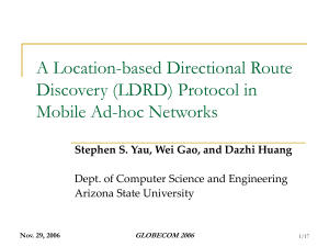 A Location-based Directional Route Discovery (LDRD) Protocol in Mobile Ad-hoc Networks