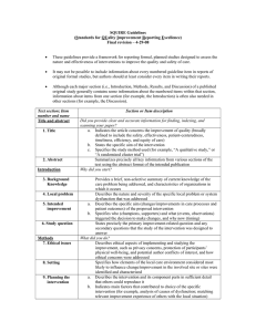 SQUIRE Guidelines (Standards for QUality Improvement Reporting Excellence) Final revision – 4-29-08