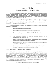Appendix B Introduction to MATLAB