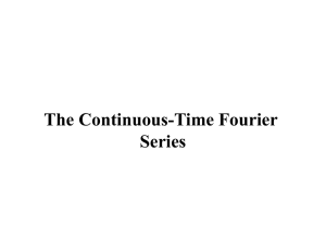The Continuous-Time Fourier Series