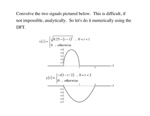Convolve the two signals pictured below.  This is difficult,... not impossible, analytically.  So let's do it numerically using...
