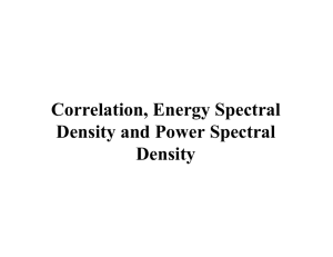 Correlation, Energy Spectral Density and Power Spectral Density