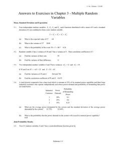 Answers to Exercises in Chapter 3 - Multiple Random Variables