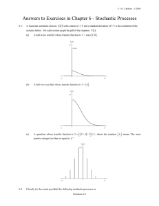 Answers to Exercises in Chapter 6 - Stochastic Processes ( )