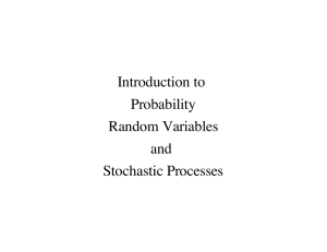 Introduction to Probability Random Variables and