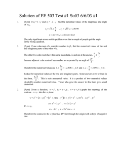 Solution of EE 503 Test #1 Su03 6/6/03 #1