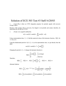 Solution of ECE 503 Test #3 Su03 6/20/03