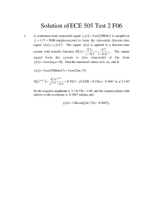 Solution of ECE 505 Test 2 F06