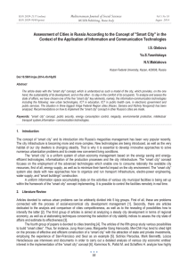 Assessment of Cities in Russia According to the Concept of... Context of the Application of Information and Communication Technologies