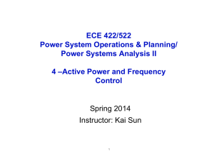ECE 422/522 Power System Operations &amp; Planning/ Power Systems Analysis II