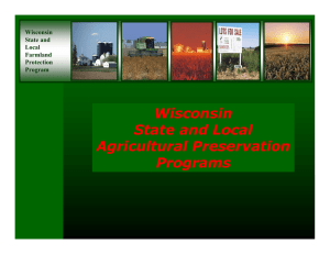 Wisconsin State and Local Agricultural Preservation Programs