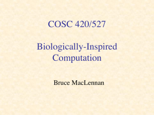 COSC 420/527 ! Biologically-Inspired! Computation&#34;