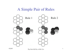 A Simple Pair of Rules 9/22/03 1 Self-Org. in Biol. Sys.