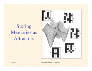 Storing Memories as Attractors (fig. from Solé &amp; Goodwin)