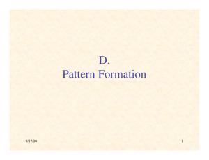 D. Pattern Formation 9/17/08 1