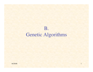 B.&#34; Genetic Algorithms! 10/26/08! 1!