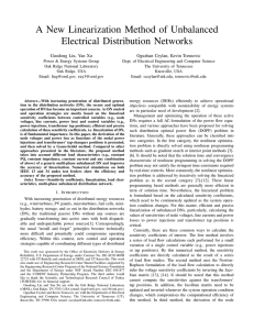 A New Linearization Method of Unbalanced Electrical Distribution Networks