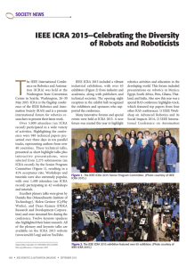 T IEEE ICRA 2015—Celebrating the Diversity of Robots and Roboticists Society NewS
