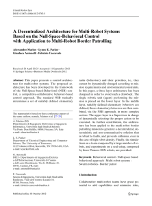 A Decentralized Architecture for Multi-Robot Systems Based on the Null-Space-Behavioral Control