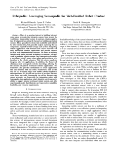 Robopedia: Leveraging Sensorpedia for Web-Enabled Robot Control David R. Resseguie