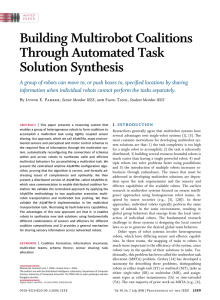 Building Multirobot Coalitions Through Automated Task Solution Synthesis