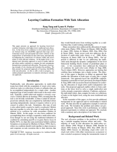 Layering Coalition Formation With Task Allocation