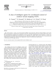 A class of intelligent agents for coordinated control of K. Fregene