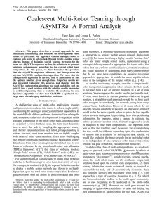 Coalescent Multi-Robot Teaming through ASyMTRe: A Formal Analysis