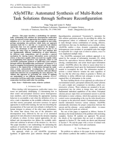 ASyMTRe: Automated Synthesis of Multi-Robot Task Solutions through Software Reconfiguration