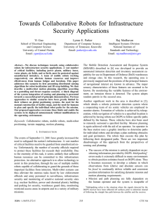 Towards Collaborative Robots for Infrastructure Security Applications Yi Guo Lynne E. Parker