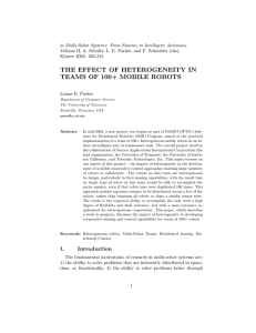 in Multi-Robot Systems: From Swarms to Intelligent Automata,