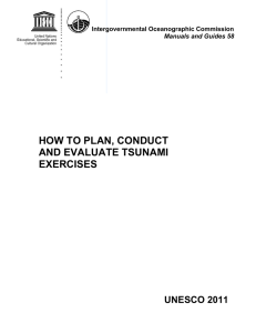 HOW TO PLAN, CONDUCT AND EVALUATE TSUNAMI EXERCISES