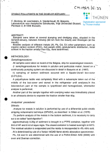 STABLE POLLUTANTS IN THE SCHELOT-ESTUARY.