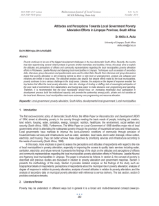 Attitudes and Perceptions Towards Local Government Poverty