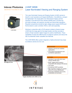 Intevac Photonics LIVAR M506 Laser Illuminated Viewing and Ranging System
