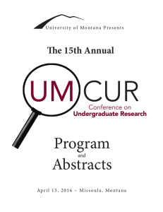 Program Abstracts The 15th Annual and