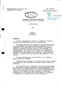 International COUDeil for the C.H. 1972/E:l Exploration of the Sea Administrative Report