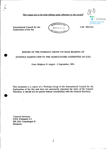 This reoort not to be cited without prior reference to... C.M. 1991/F:2 International Council for the