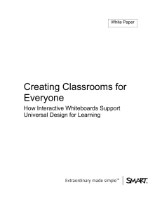 Creating Classrooms for Everyone How Interactive Whiteboards Support