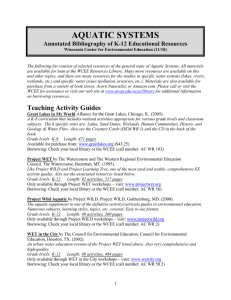 AQUATIC SYSTEMS  Annotated Bibliography of K-12 Educational Resources