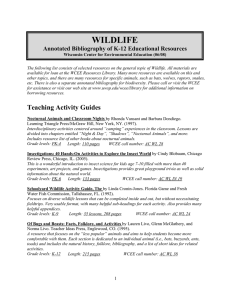 WILDLIFE Annotated Bibliography of K-12 Educational Resources