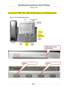 New Directory Function on Cisco IP Phones  August 3, 2011