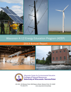 Wisconsin K-12 Energy Education Program (KEEP) 2013 Annual Report