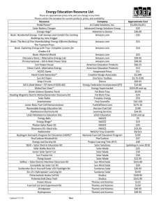 Energy Education Resource List 