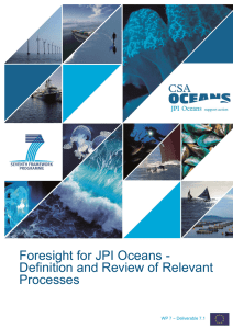Foresight for JPI Oceans - Definition and Review of Relevant Processes