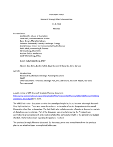 Research Council Research Strategic Plan Subcommittee 11-4-2013 Minutes