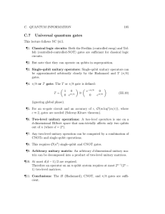 C.7 Universal quantum gates