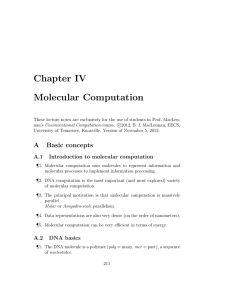 Chapter IV Molecular Computation