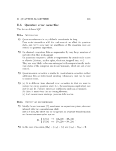 D.5 Quantum error correction